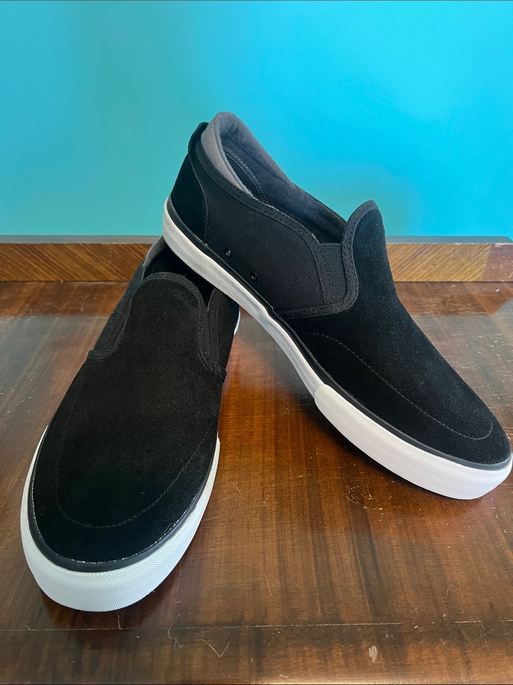 STATE Men's Slip-On Suede Sneakers in Black